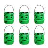 6PCS Set Festive 6cm Size Halloween Pumpkin Jar Triangular Eyes With Lid Pumpkin Bucket Mini Basket Pumpkin Lantern Gift Giving