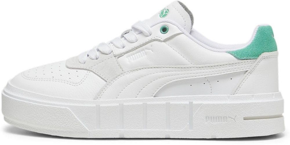 PUMA CALI Court Match 2024 Frost Size Women's Sneakers, 393094, Fall/Winter Colorway, White/Jade (08), 22.5cm