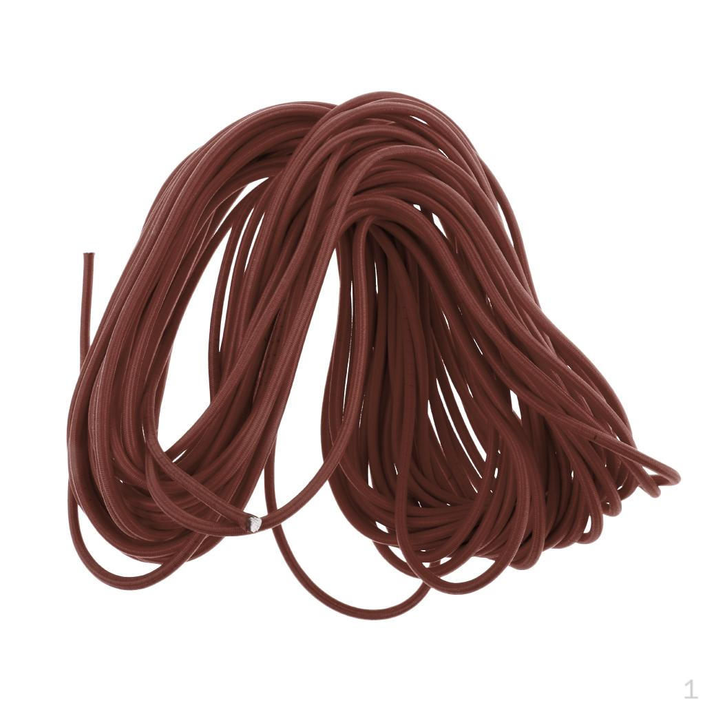 5mm 6mm Elastic Rope Shock Cords tie Brown, Roof Racks, Trailers, Boats