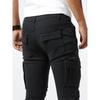 Pantaloni Cargo in Denim Skinny Azzurro Chiaro da Uomo Multi Tasche Elasticizzati Casual