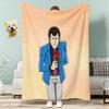 Lupin the Third anime Throw Lightweight 240g Flannel Blanket Soft Skin-friendly for Summer Cooling