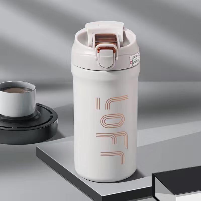 

ZISIZ Portable Coffee Thermos with Straw