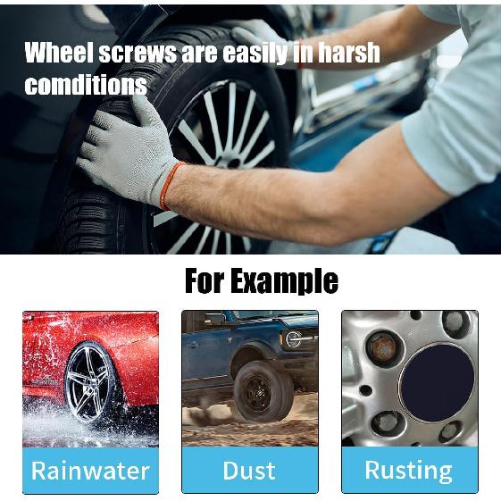 20PCS Car Wheel Lug Nut Covers Auto Tire Bolt Caps, 17Mm Wheel Nut Covers With Removal Tool, Wheel Bolt Cover Dismantle Replacement 1K0 601 173 For