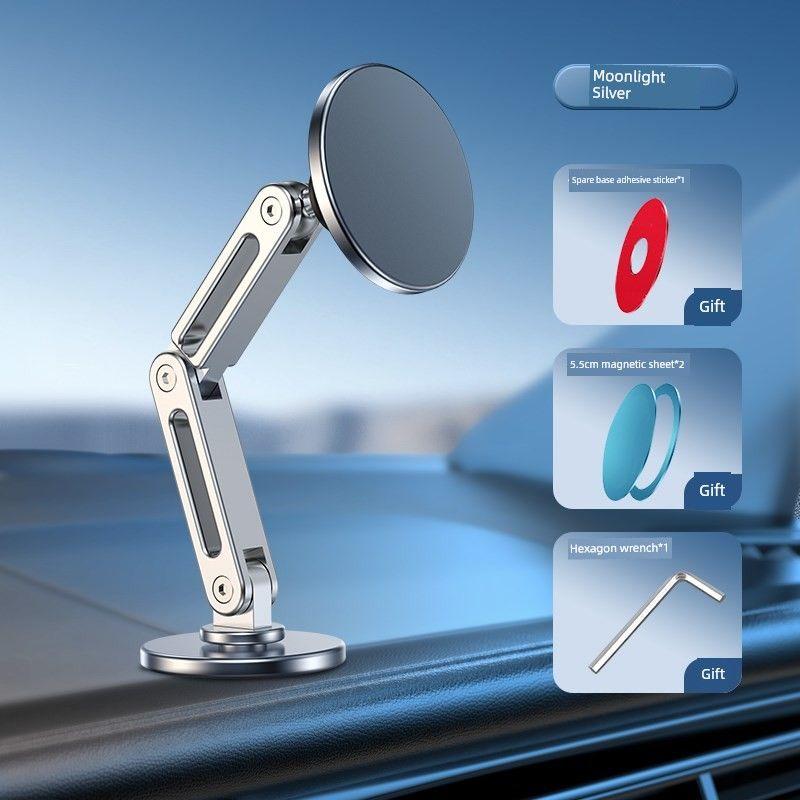 Mobile Phone Car Mount 17mm Universal Ball Head Base Accessories Extension Phone Holder for Dashboard Universal Use Upgraded [Silver] Round Magnetic Stand Set