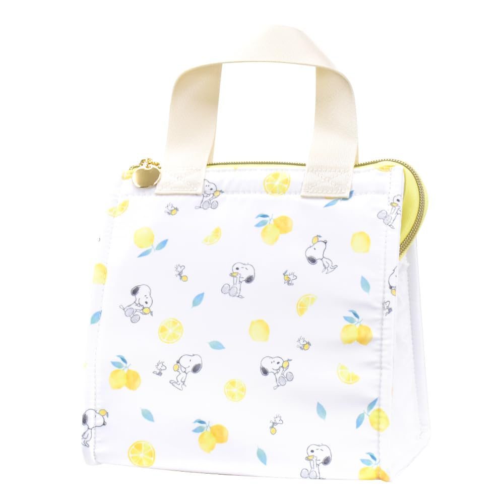 Snoopy Lunch Lunch Mini Tote Insulated Lunch Bag with Ice Pack Zipper Perfect for and and Cute Character Lemon Bag, Tote, Bag, Pocket, closure,