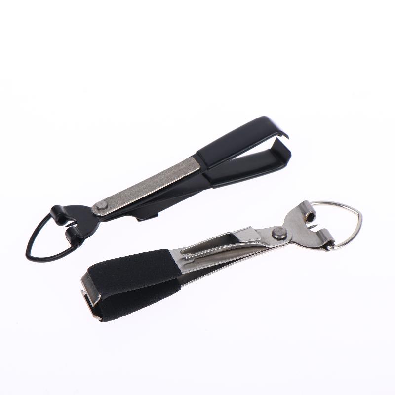 4 in 1 Fishing Hook Clear Eye Tool Wear Resistant Line Pliers Tie Nail Clipper Sharpener for Outdoor Freshwater Angling