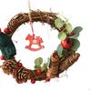 Wreath for Front Door Christmas Winter 8 Inch Farmhouse