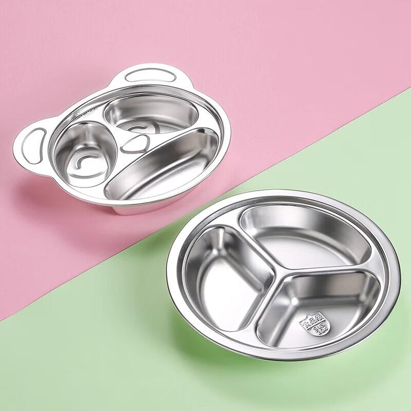Panda 304 Stainless Steel Kids Divided Meal Plate