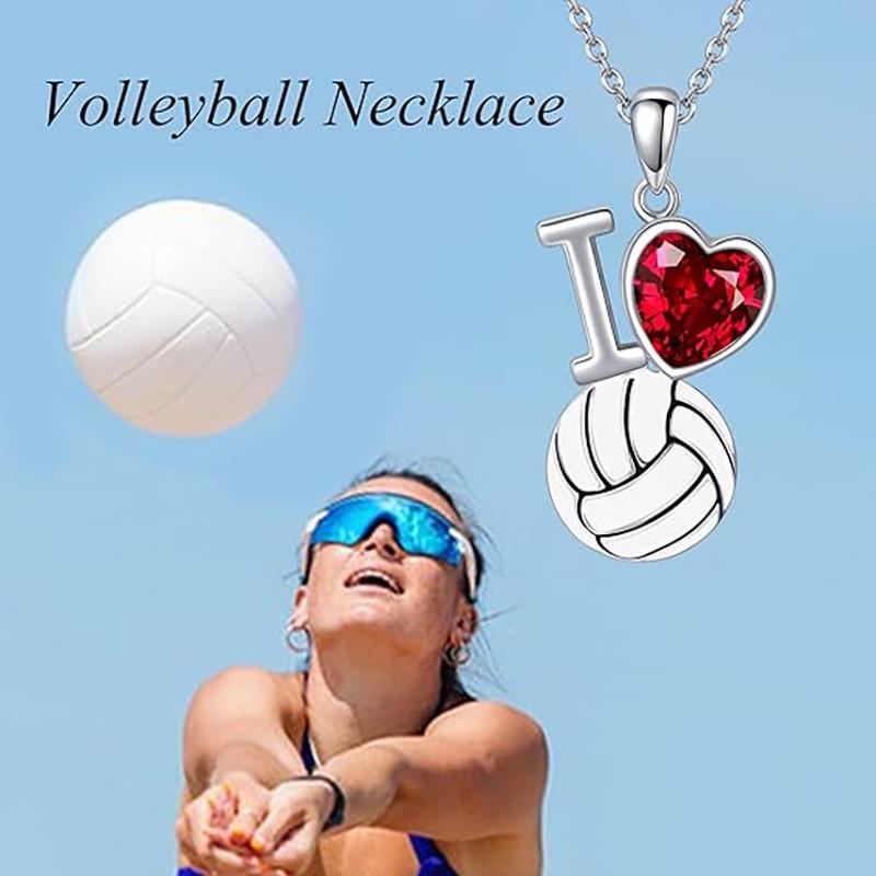 Love Volleyball I Geometric Heart Jewelry Rhinestones Alloy Finish Trendy Women