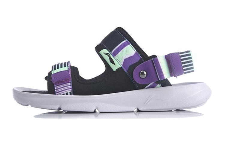 Li Ning YOUNG Children s Sandals Black Purple Teenagers YKUQ016-9 33