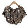 Sequin Evening Gown with Retro Cheongsam Silhouette, Slimming Shawl, Lace Cropped Top, Lightweight Camisole, and Mesh Embroidered Shawl