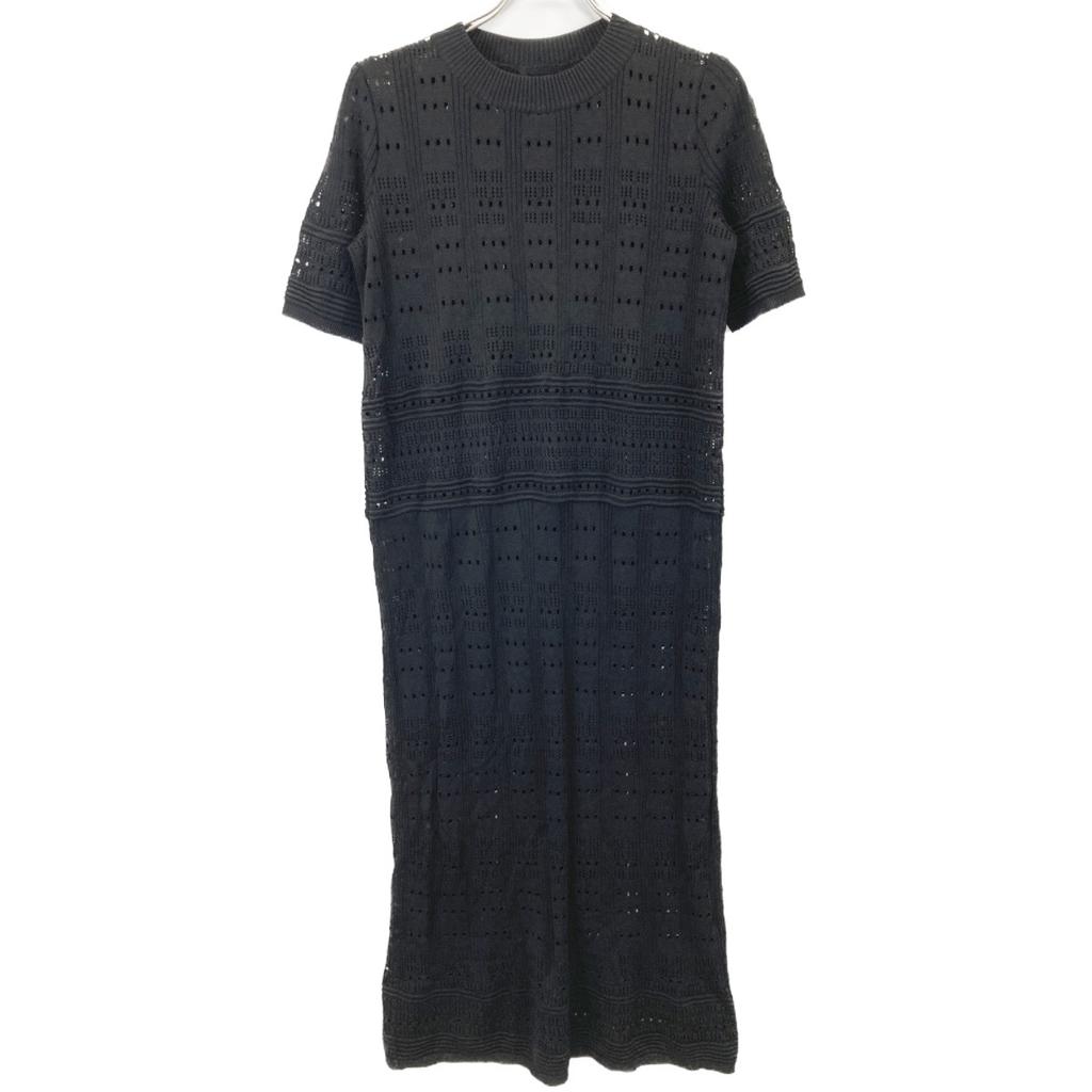 ADORE 531-0174503 Black Lacy Knit Dress dress 38 blackUsed