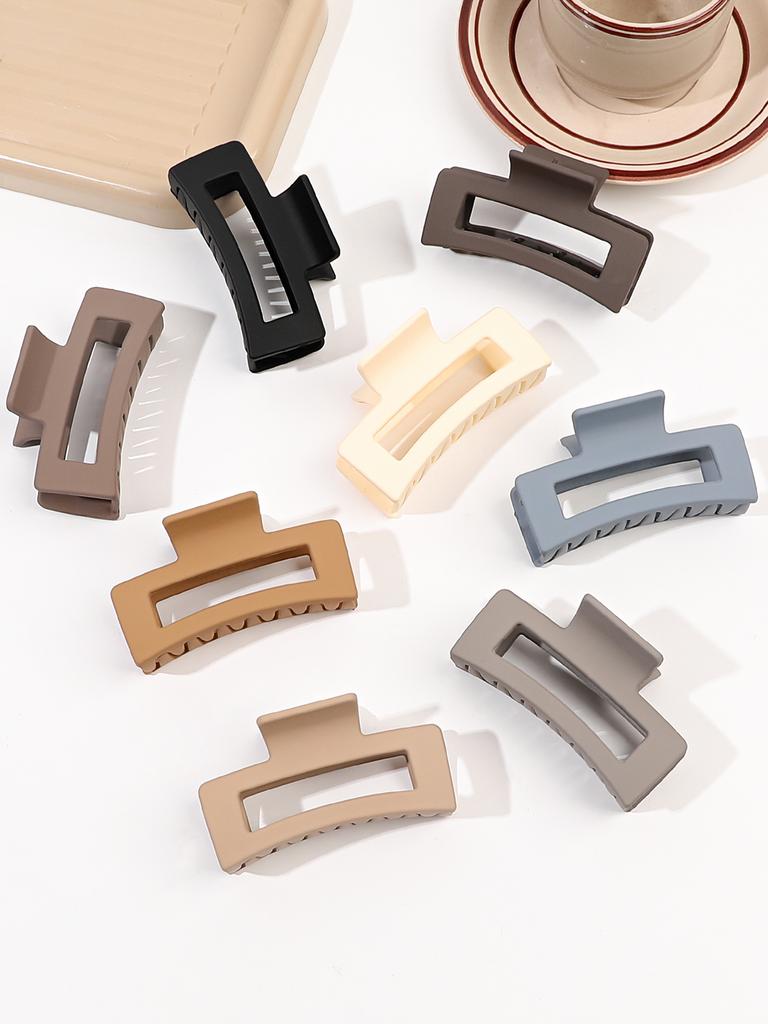 8pcs Set of Rectangular Hair Clips Solid Color Hair Clips Elegant Hair Clips for All Hairstyles Ladies Non-slip Hair Clips
