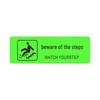 Glow-in-the-Dark Anti-Slip Safety Warning Decal for Slippery Floors