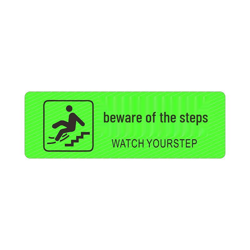 Glow-in-the-Dark Anti-Slip Safety Warning Decal for Slippery Floors