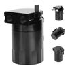 Universal Oil Catch Can Kit 300ML Reservoir Tank Engine Black Polish Baffled Aluminum Alloy
