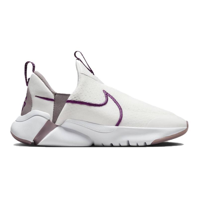 Nike Flex Plus 2 Cushioning, Wear Resistant Low Top Kids' Running Shoes White Purple Sneakers DV8999-102