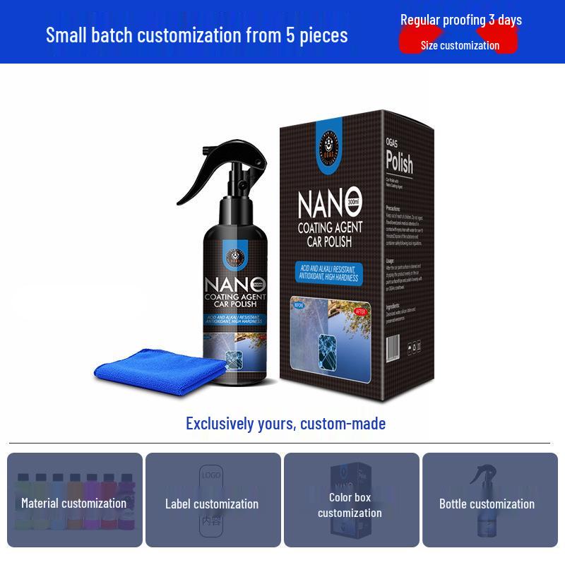 Nano Crystal Car Paint Coating Spray: Water Repellent & Gloss Enhancer