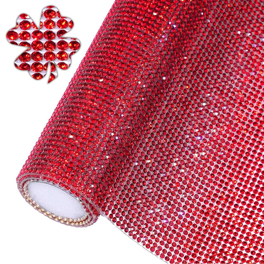 Bling Rhinestone Sticker DIY Car Decoration Stickers Self-Adhesive Hotfix Glitter Crystal Gem Sheet Sticker for Car&Craft Decor