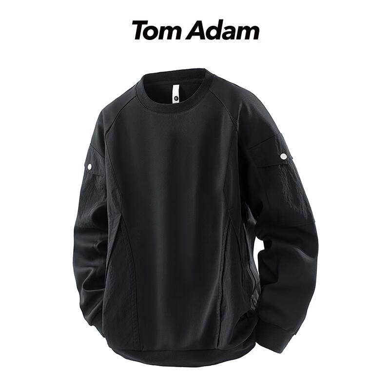 

TOM ADAM Trendy Patchwork Round Neck Sweatshirt M