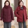 Mom Cold Down Jacket Women's New Foreign Gas Thickened Warm Middle-aged and Elderly High-end White Duck Down Jacket