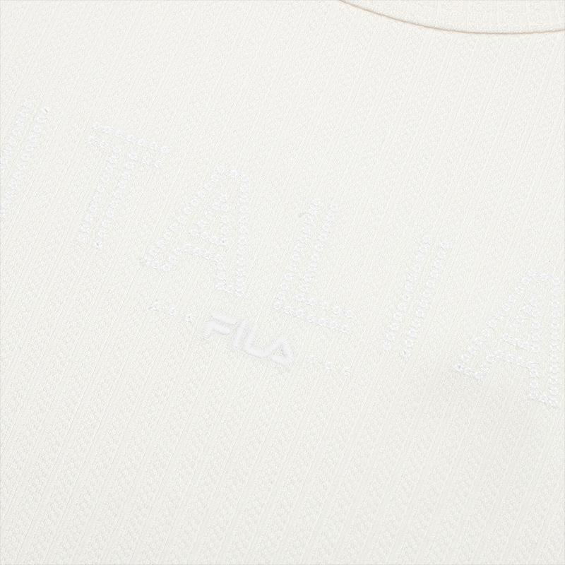 Fila Simple Round Neck Solid Color Pullover Long Sleeve Sun Protection T-Shirt Women Tops Fog-Lotus-White F11W513205F-IV