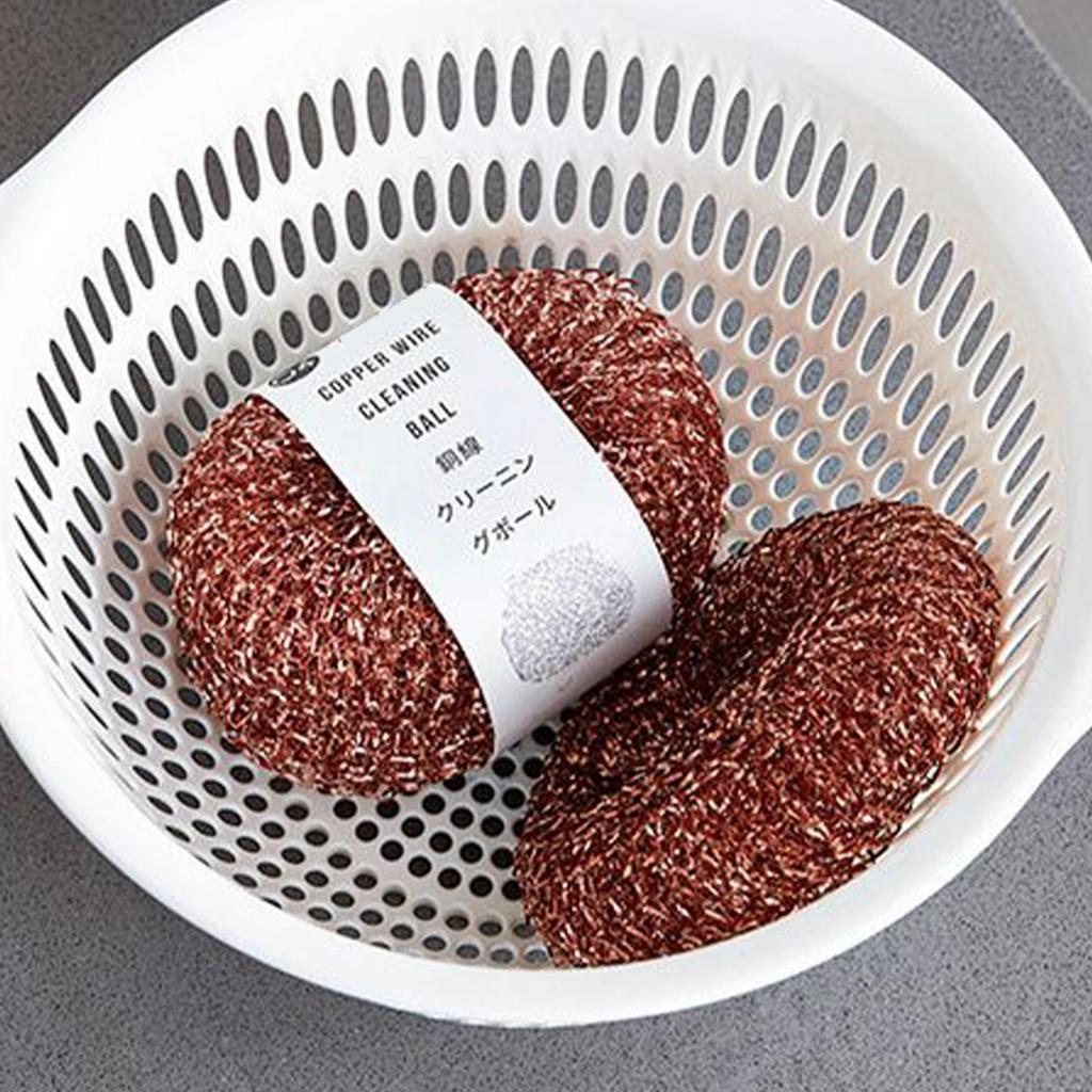 2pcs Dishwashing Brush copper wire Dish Cleaning Brush Kitchen Scrub Pads Copper Wire Pot Scrubbers Cleaning Supplies