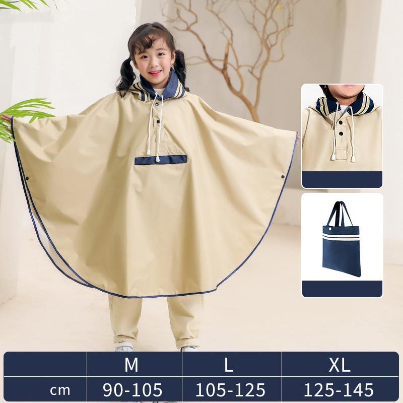 

Children s Raincoat Cloak Style School Bags Advanced Korean Version Primary Children s Poncho Riding Electric Car Raincoat XL