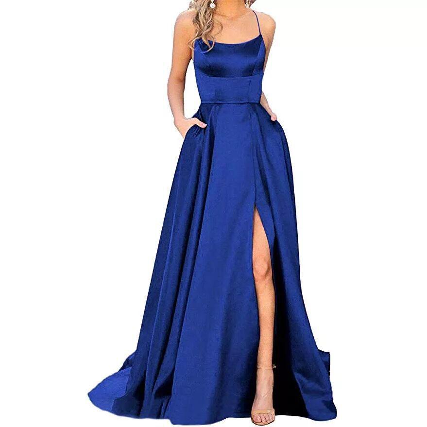 Elegant Off-Shoulder Slim Bridesmaid Dress - Long Solid Color Evening Gown for Best Friends