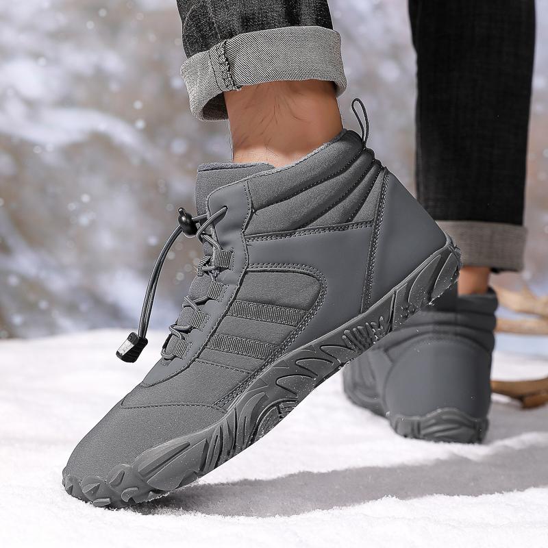 Warm Snow Boots Plush Cotton Shoes Non-slip Winter Outdoor Sneakers Ankle Boots Barefoot Walking Hiking Sports Shoes