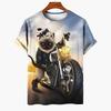 T-shirt Unisex Cat Pattern T-shirt Short Sleeved 3D Animal Print Top Summer T-shirt Outdoor Clothing Loose Men's Plus Size 6XL