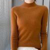 Cardigan Damen Innenstrickware, Slim und Dünn, Rollkragenpullover, Einfarbige Basisschicht