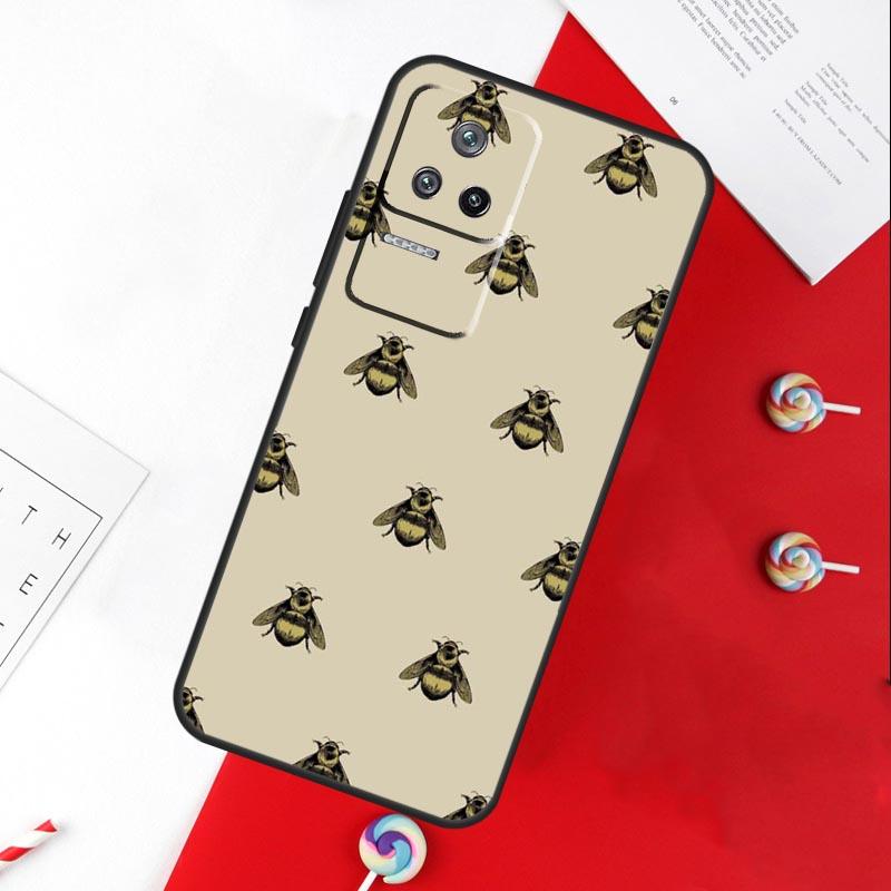 Golden Honeycomb Honey Bee Cover For Xiaomi 11T 12T 13T 14T Pro 13 14 15 Ultra POCO X7 Pro X3 X5 X6 F5 F6 M6 Pro Case