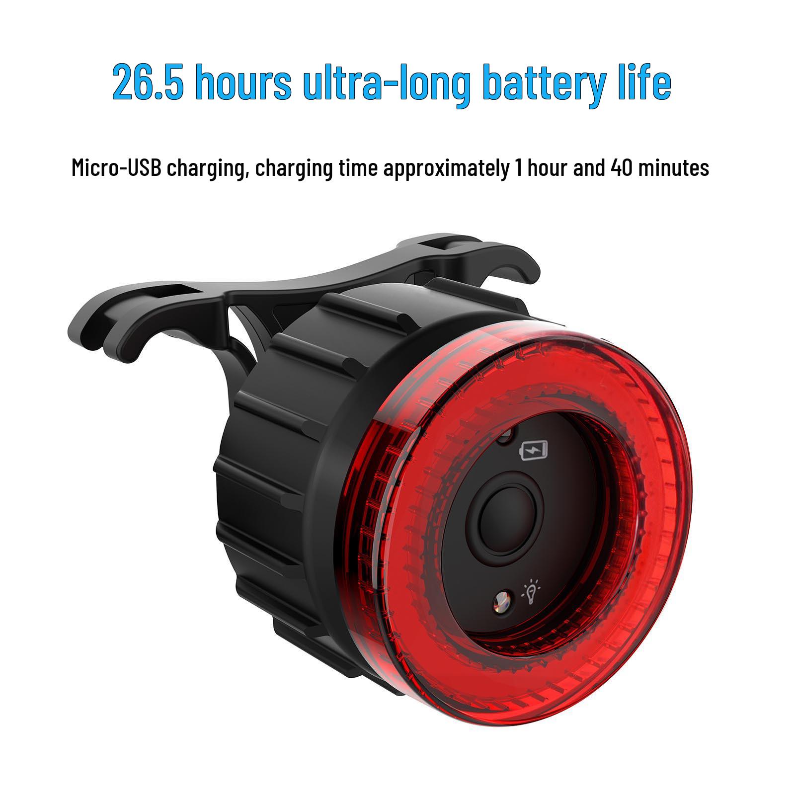 SUPER III Smart Bicycle Tail Light with COB and Dual Bracket