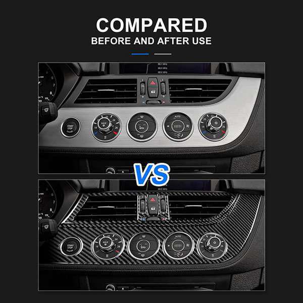 3-Piece Carbon Fiber Center Console Vent Trim for 09-16 BMW Z4 E89