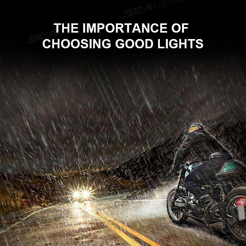 SEAMETAL P15D Motocyklový LED světlomet 3030 Žárovka pro dálková a potkávací světla Motocykl Skútr ATV LED světlomet 9V-80V Bílý