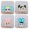 Adorable Fluffy Doodoo Girl Keychain Plush Key Ring Cute Bag Charm For Couples