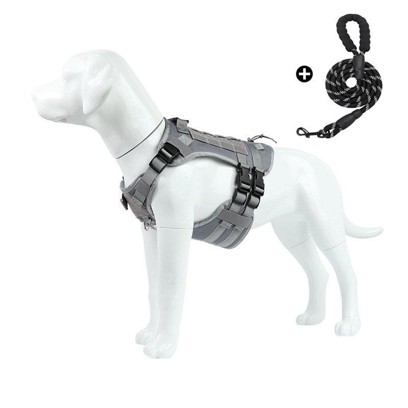 Water-Repellent Tactical Dog Harness & Leash for Medium/Large Dogs