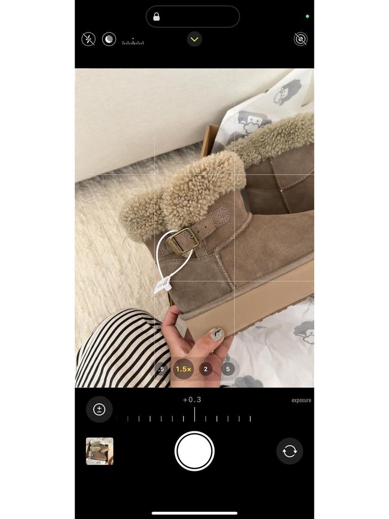 Sangpo Damen Kuhfell Wolle Schneestiefel: Warm, Rutschfest, Dicke Sohle, Höhenverstärkend, Pelzige Baumwolle, Winter Kältefest.