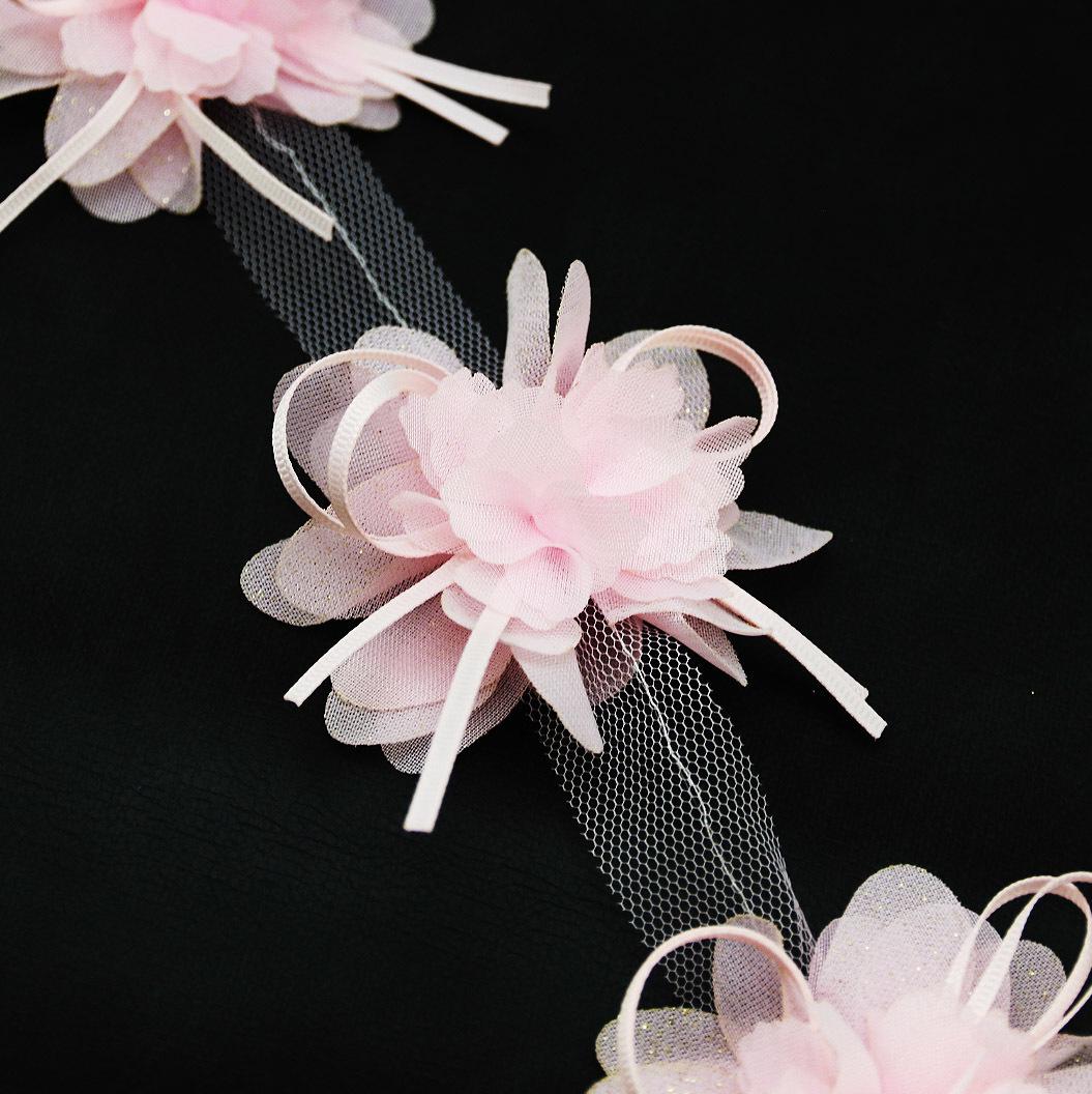 

10pcs/roll Width 80mm Chiffon Streamer Flower Dress Clothing Accessories Hairpin Making Handmade DIY Crafts Materials