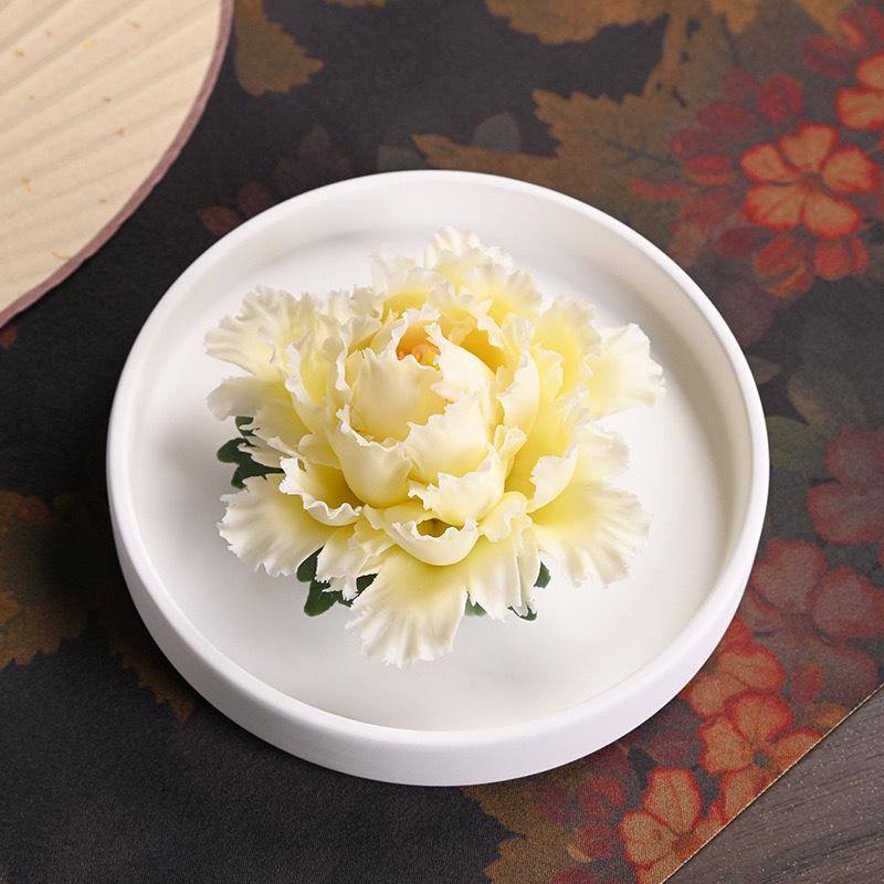 

Фарфоровая пионовая диффузорная аромалампа ручной работы, роскошный цветочный камень для эфирных масел, многоразовый, домашний аромат и декор для подарка