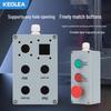 Waterproof Aluminum Emergency Stop Metal Button Box, 22MM, Impact-Resistant Empty Control Box