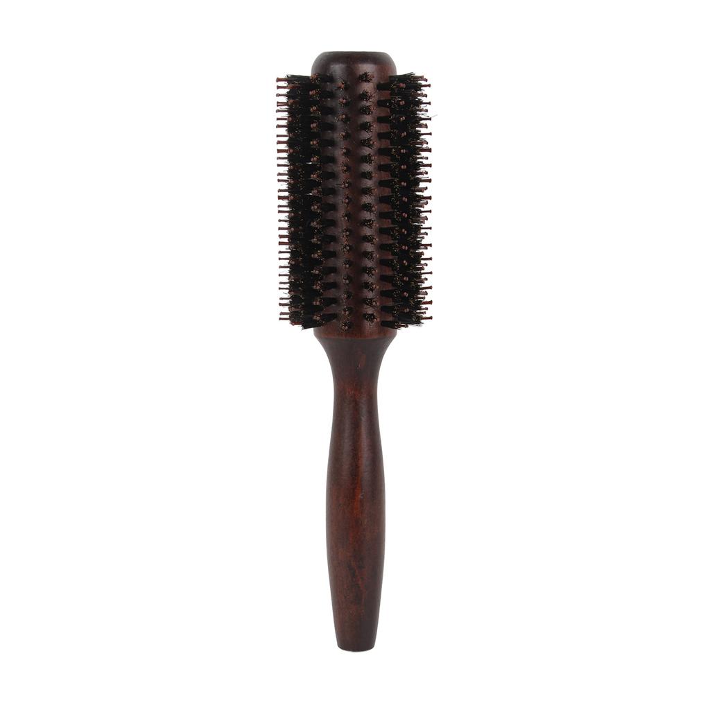 Solid Wood Tube Roller Round Comb Heat Resistant Anti Static Hairdressing Comb Hair Style Tool