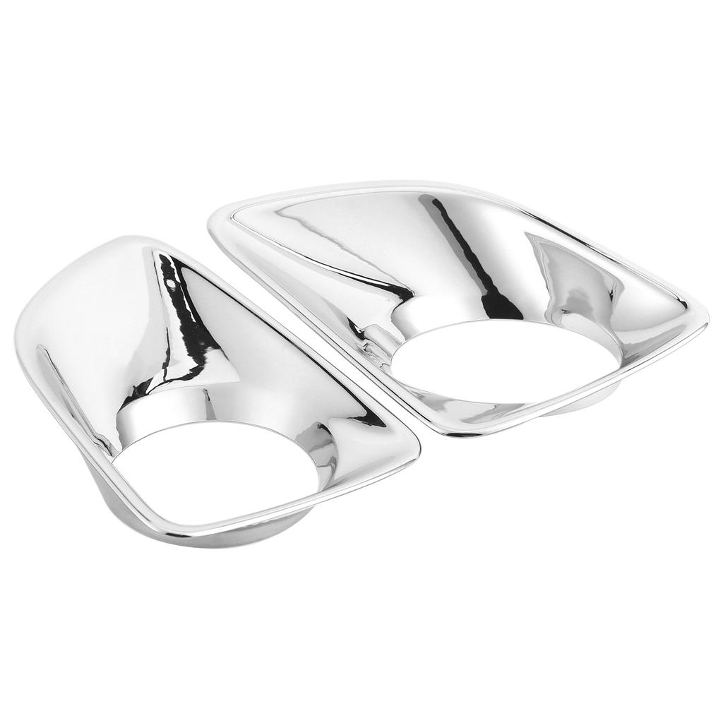 2Pcs Front Fog Lamp Cover Trim Chrome Plating Foglight Decor Fit for Nissan Navara NP300 Frontier