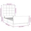 Bed Frame without Mattress Light Grey 100 x 200 cm Fabric