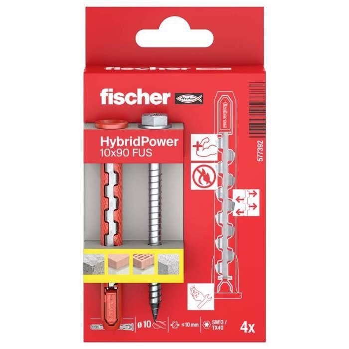 Fischer 577392 HybridPower Set de chevilles 90 mm 4 pc(s)
