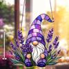 2D Flat Purple Theme Acrylic Dwarf Desktop Decoration, Suitable for wall Decoration, porch, Room, Villa, accents Home, Hallway, or Workplace - Rustic