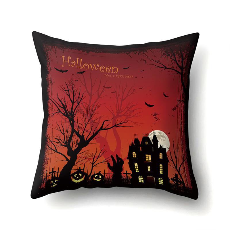 Halloween Pillowcase Car Waist Pillow Pumpkin Sofa Cushion Cover Office Home Living Room Pillowcase