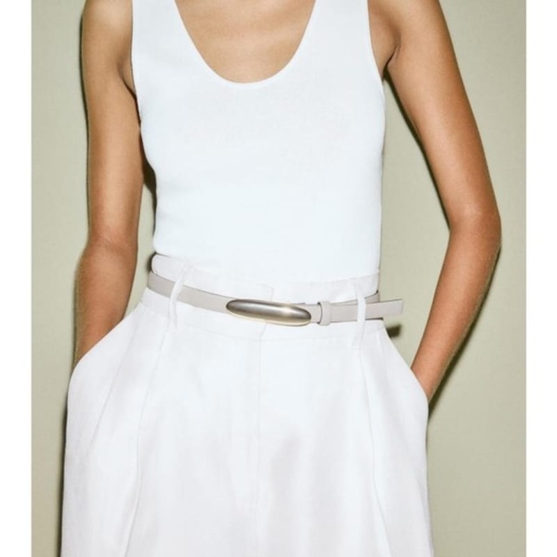 

H&M Узкий ремень Светло-бежевый 1297994001 S(EUR SP)