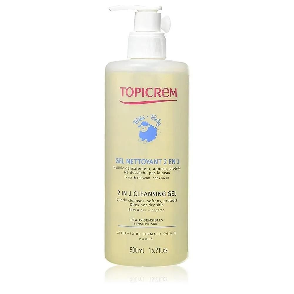 Topicrem 2-in-1 Cleansing Gel 500ml 1 Pack Topicrem 2-in-1 Body and Hair Cleansing Gel for Baby 500ml